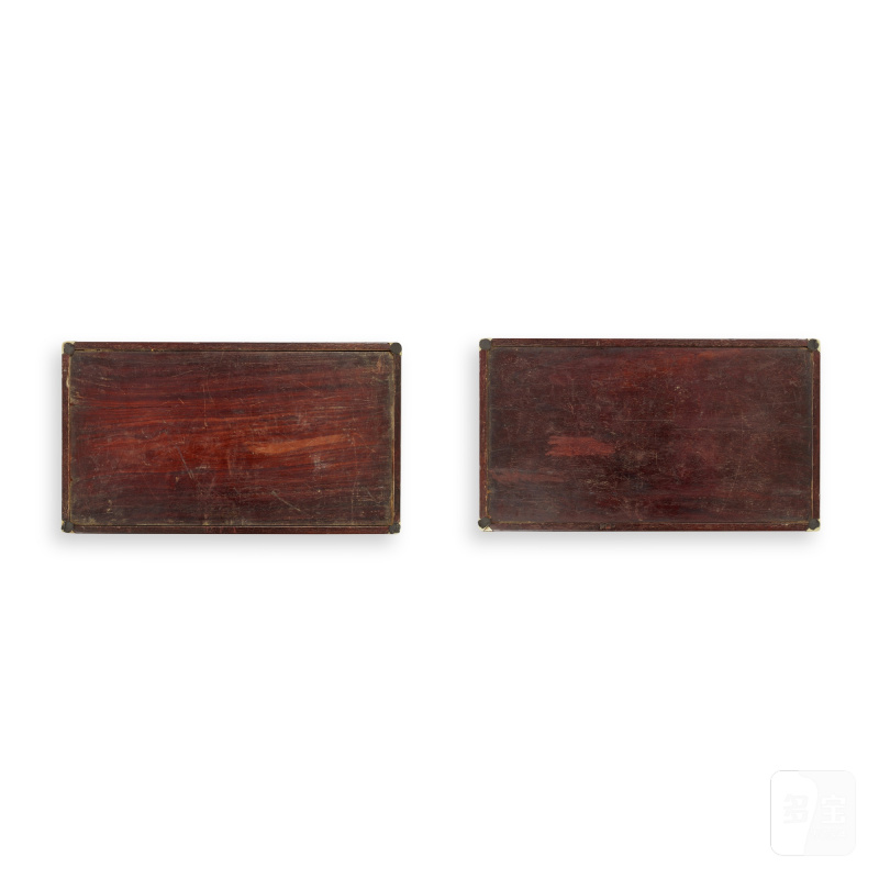 A pair of zitan boxes and covers, Qing dynasty, 18th century | 清十八世紀 紫檀小箱一對 - 图9